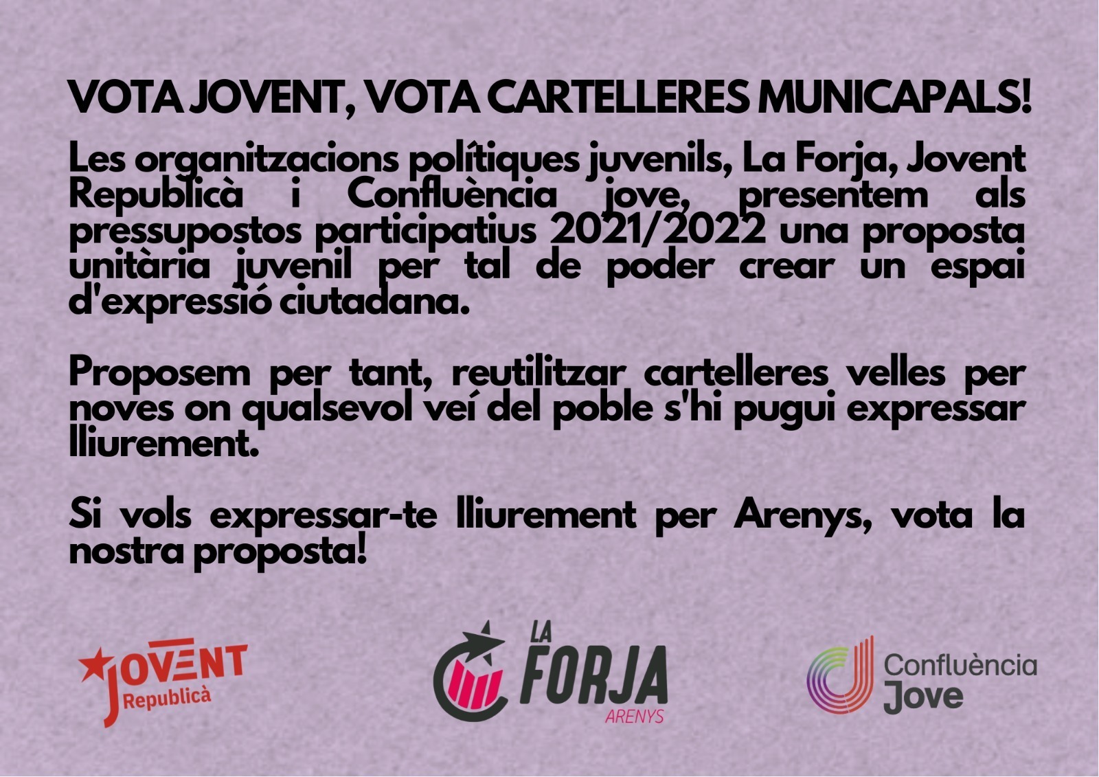 Imagen para los medios: Cartelleres municipals ciutadanes
